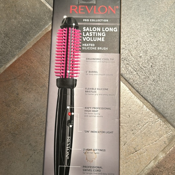 Revlon Salon Volume Body Heated Silicone Brush 430 Degree Heat Pro Collection 1" - Picture 4 of 7